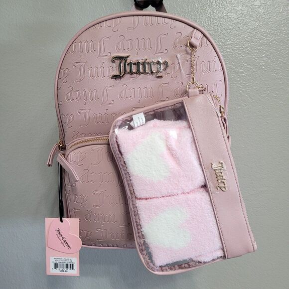New Juicy Couture 2 Piece Backpack Set Bag + Matching Pouch main image 4